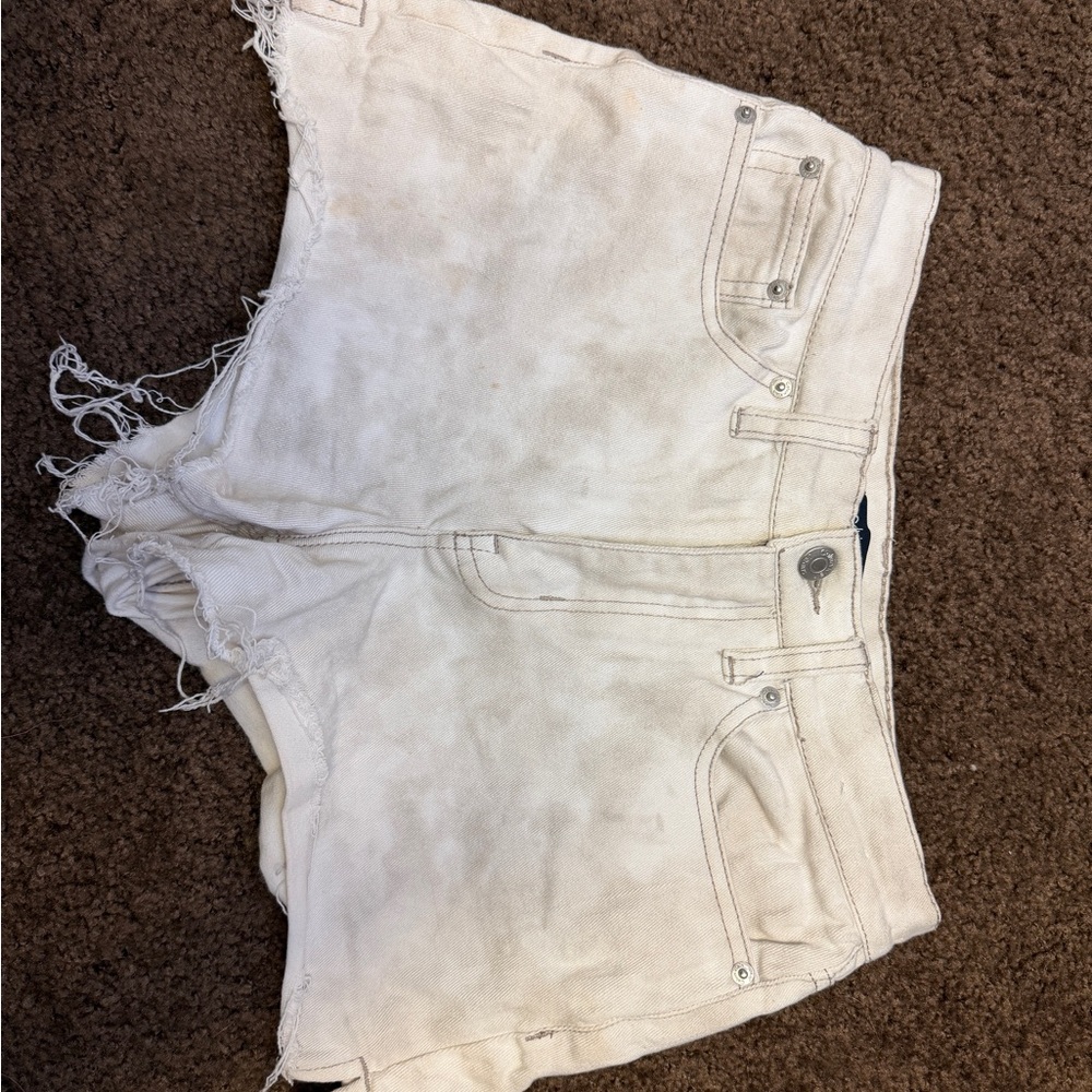 Calvin Klein Cream Jean Shorts for Women